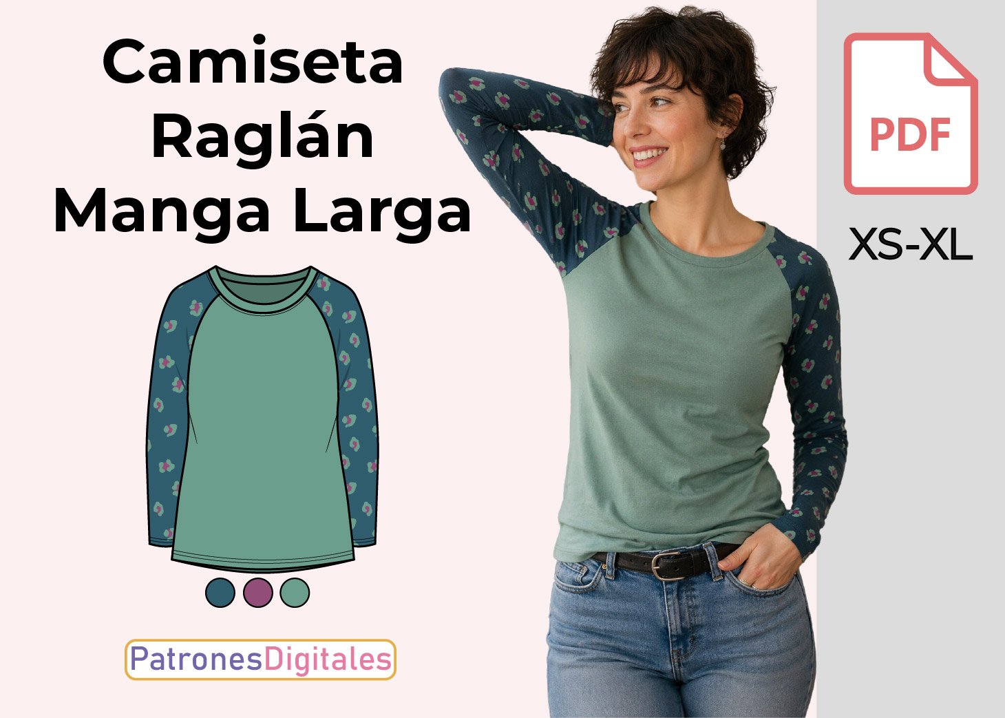 Camiseta Raglán Manga Larga