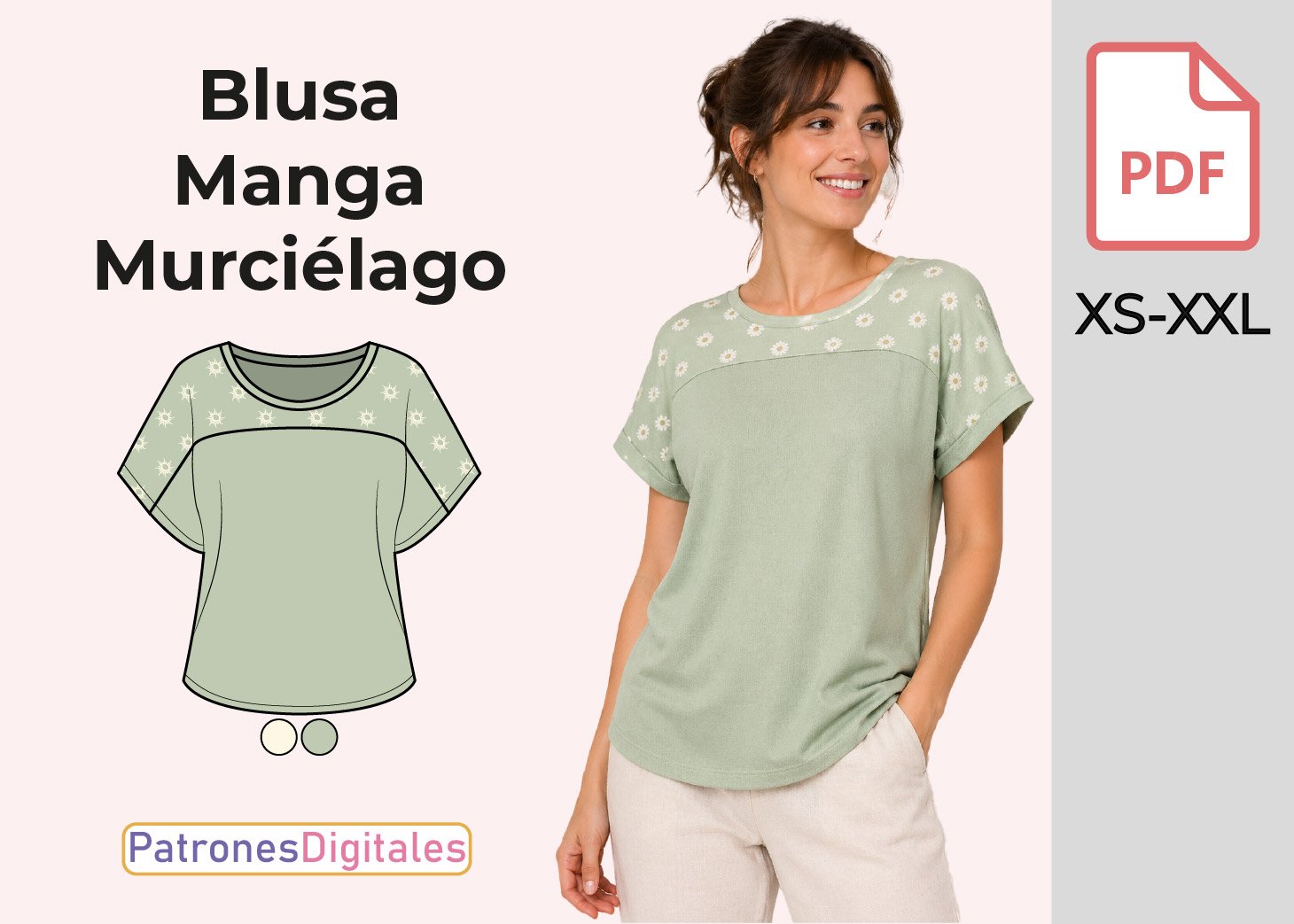 Blusa Murciélago con Canesú