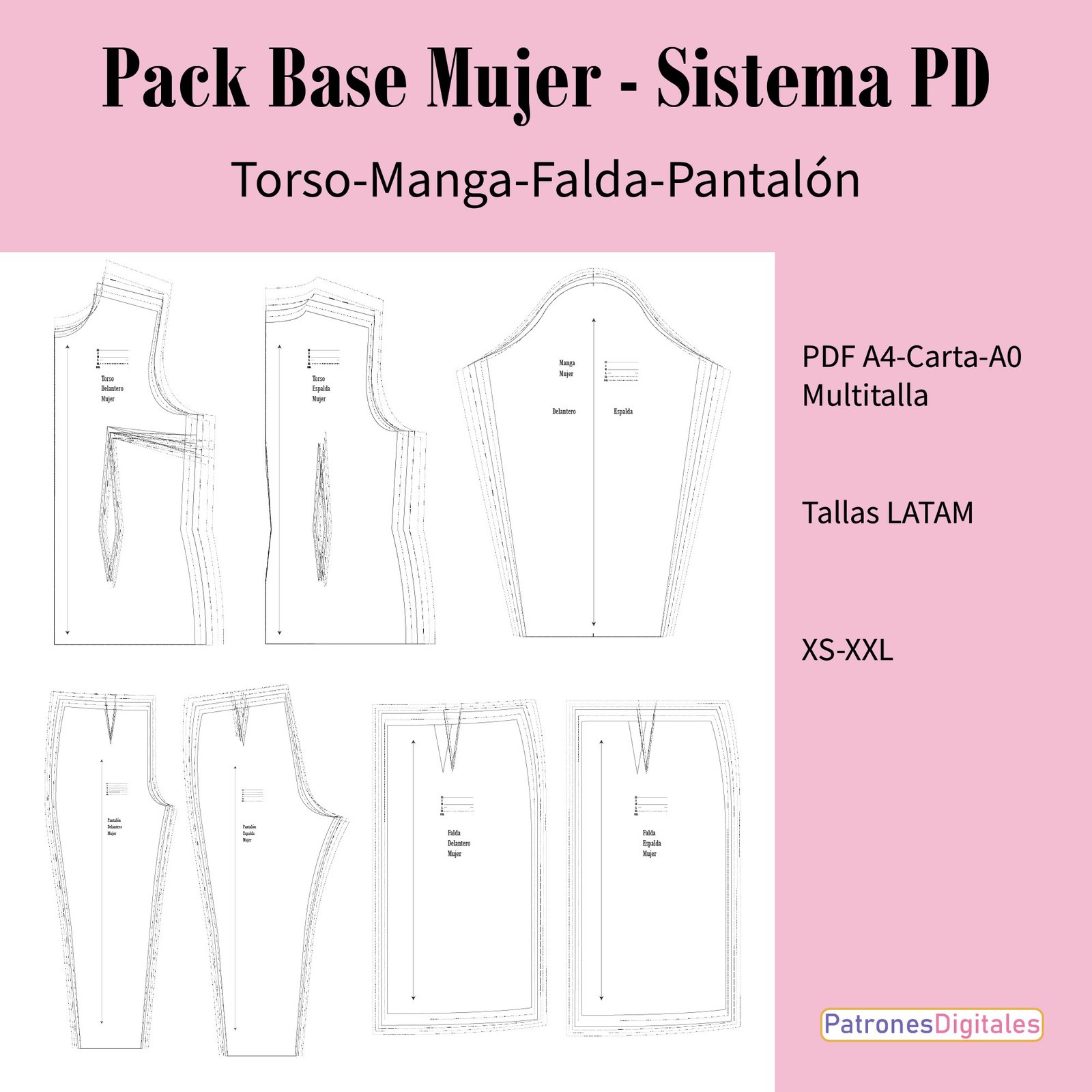 pack bases mujer