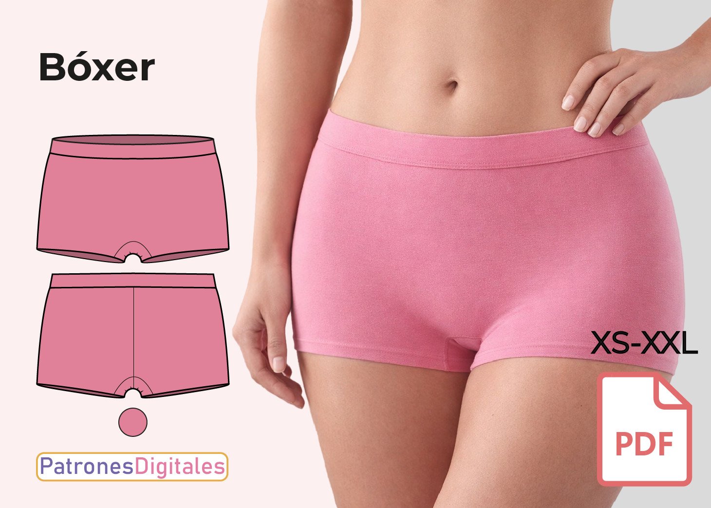 Bóxer Mujer sin Costura Delantera