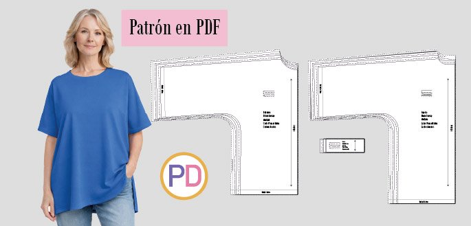 blusón oversize de manga integrada cabecera