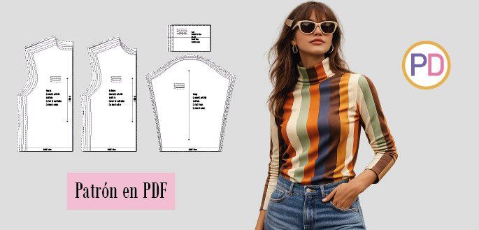 camiseta cuello alto cabecera