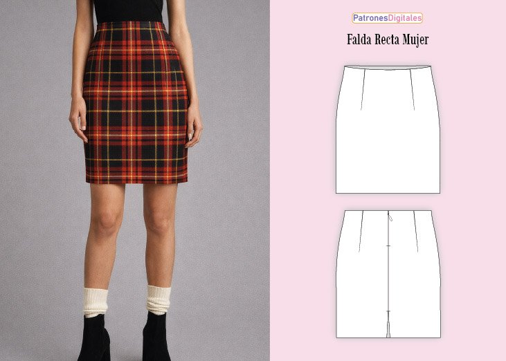 Falda recta mujer pdf