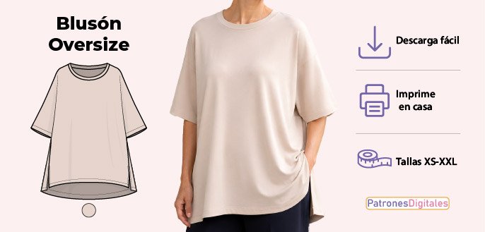 cabecera blusón oversize mujer