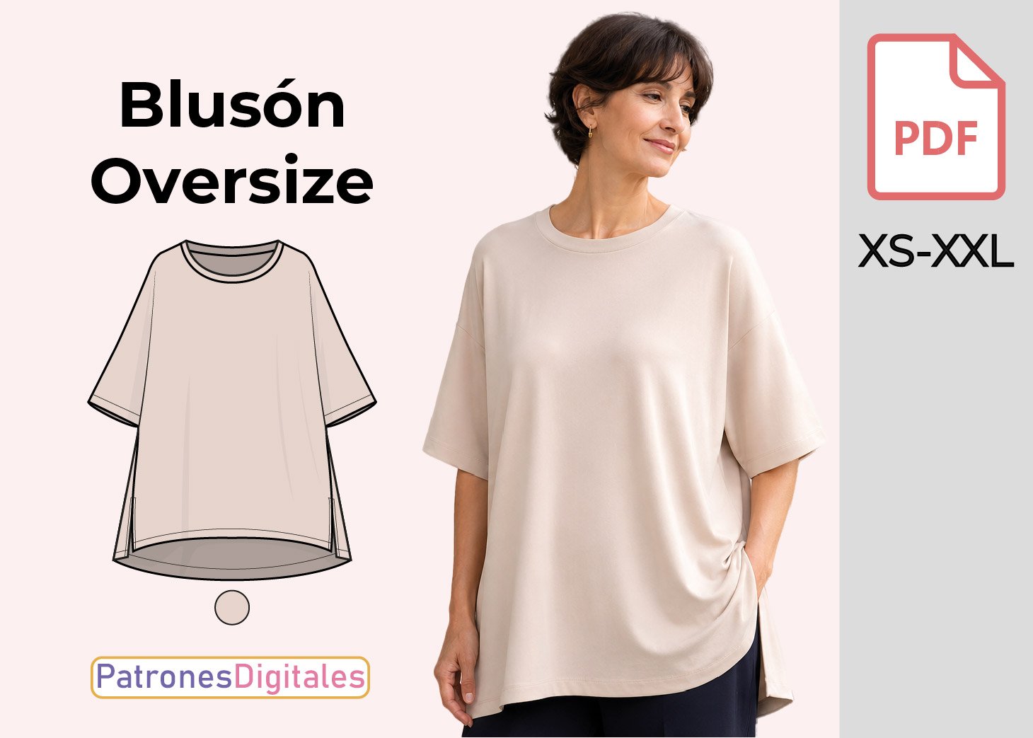 Blusón Oversize de Manga Integrada