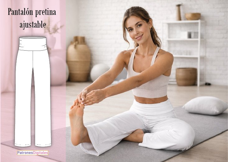 pantalón pretina ajustable mujer