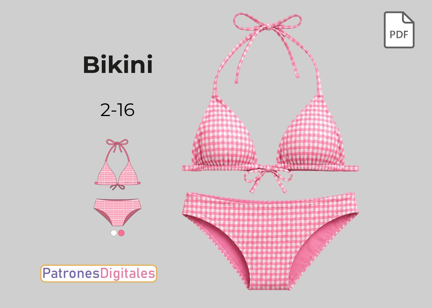 Patrón Gratis Bikini Niña en PDF