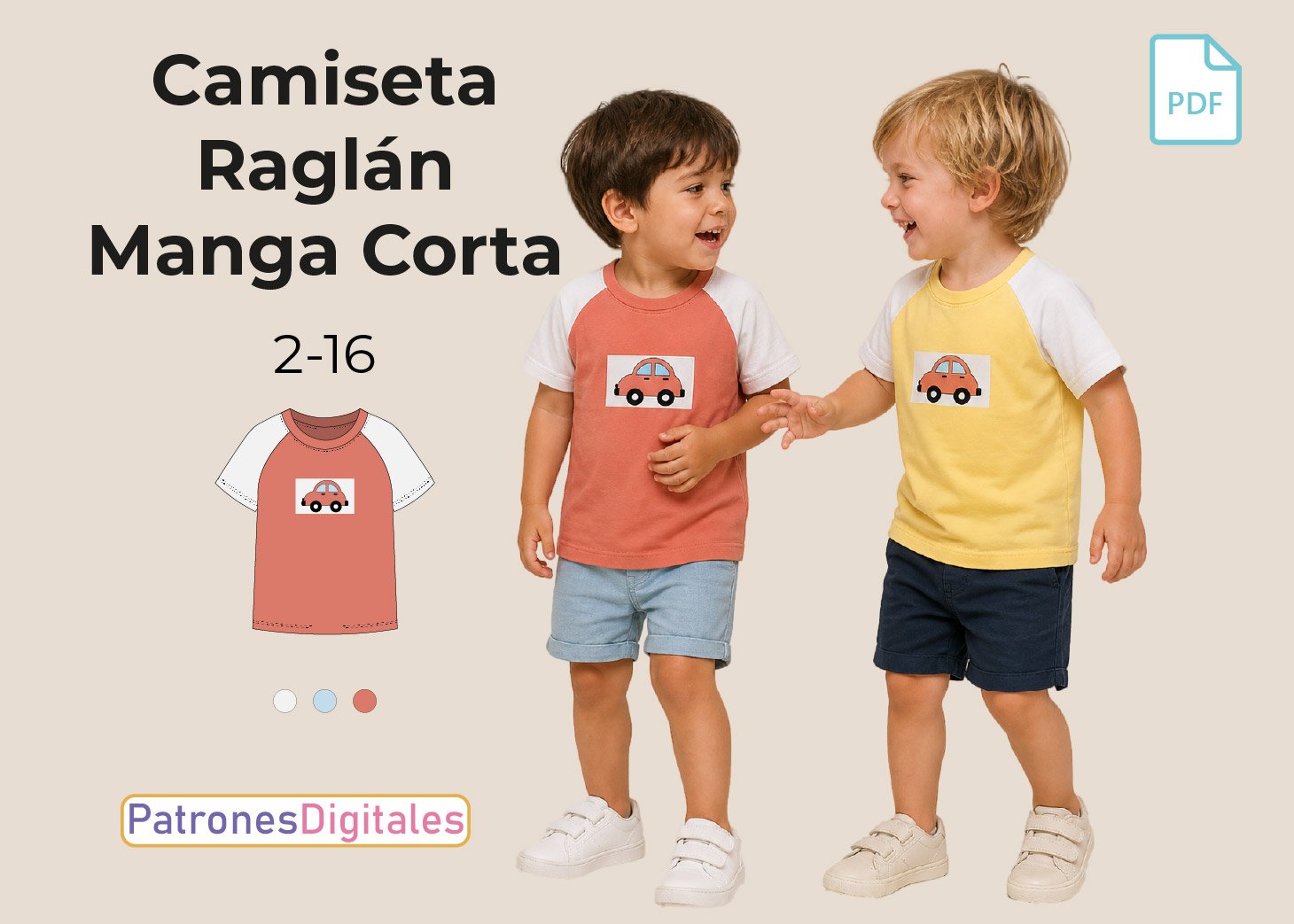 Patrón Gratis Camiseta Raglán Niño Manga Corta en PDF – Descárgalo Aquí