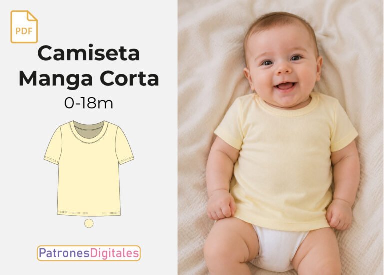 camiseta tradicional de bebe manga corta