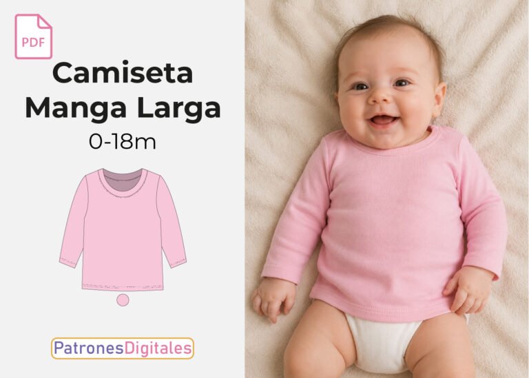camiseta tradicional de bebe manga larga