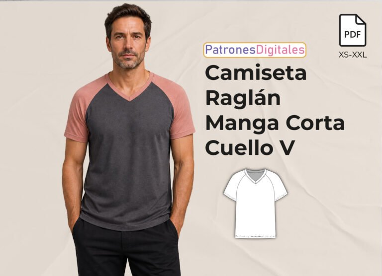 camiseta manga corta cuello v