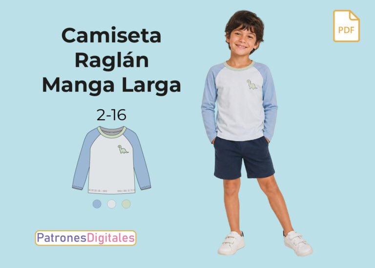 camiseta raglan manga larga