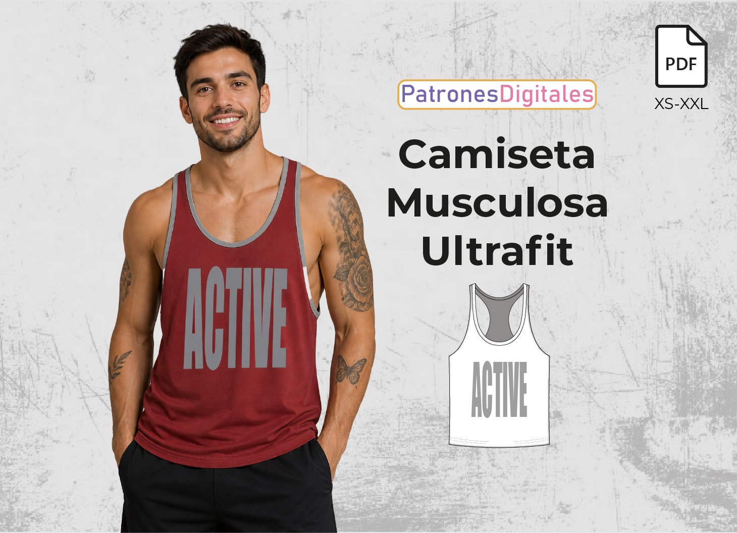 Patrón Gratis Musculosa Ultrafit Hombre – PDF para Descargar