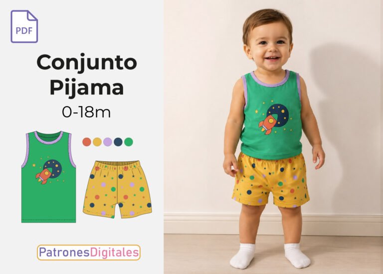 Conjunto Pijama Verano bebé miniatura