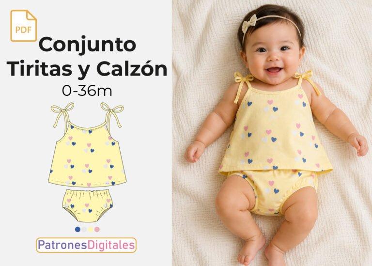 Conjunto de tiritas y calzón bebé miniatura