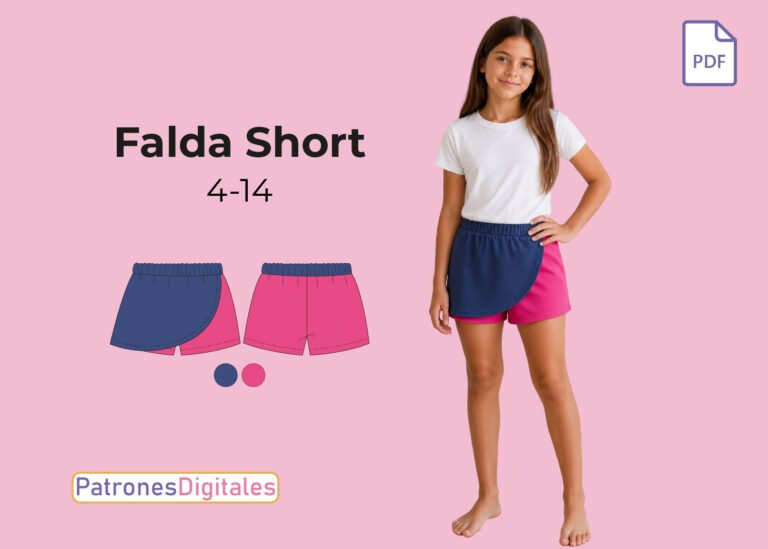 falda short niña miniatura