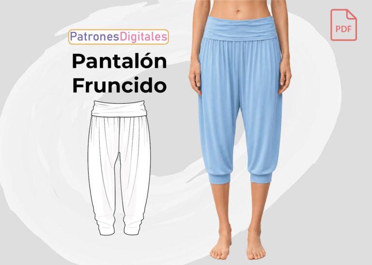 Pantalón fruncido mujer miniatura