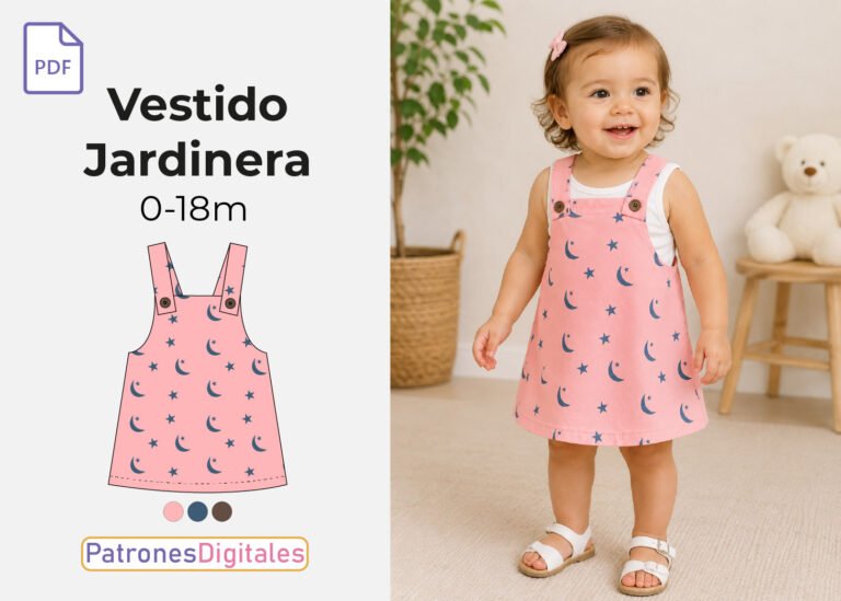 Vestido Jardinera bebé miniatura