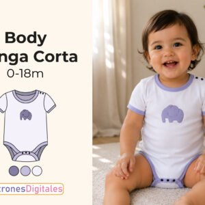 miniatura body manga corta bebé