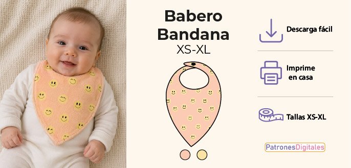 Babero Bandana bebé cabecera