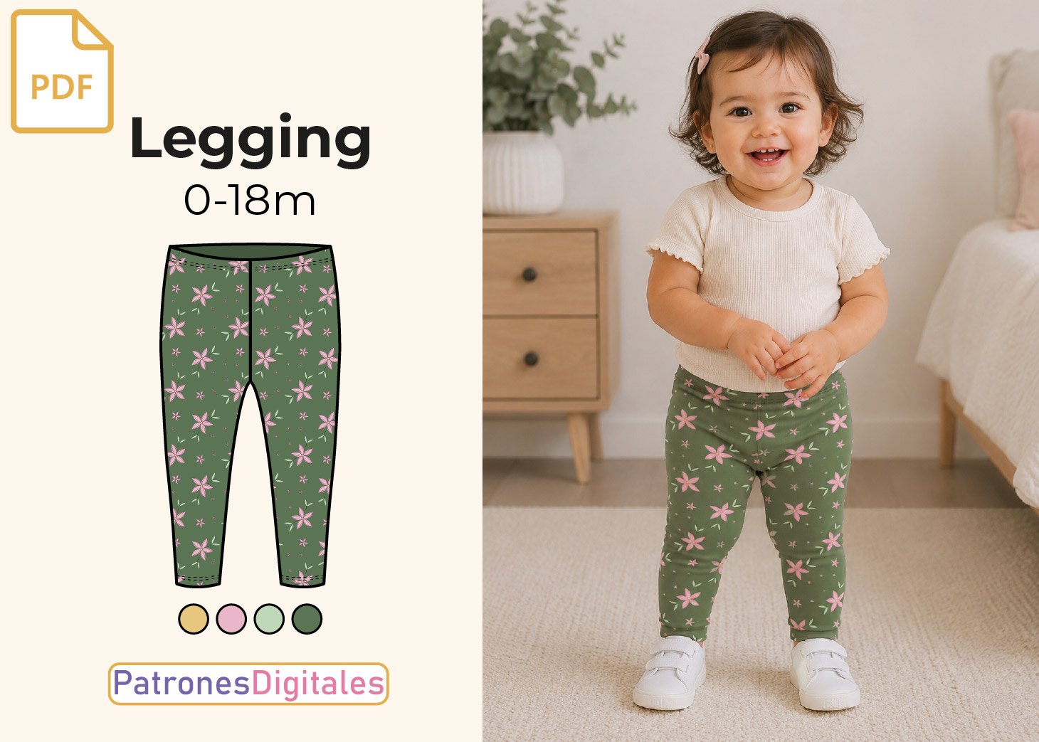 Patrón Gratis Legging Bebé en PDF