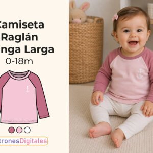 Camiseta Raglán Manga Larga Bebé miniatura
