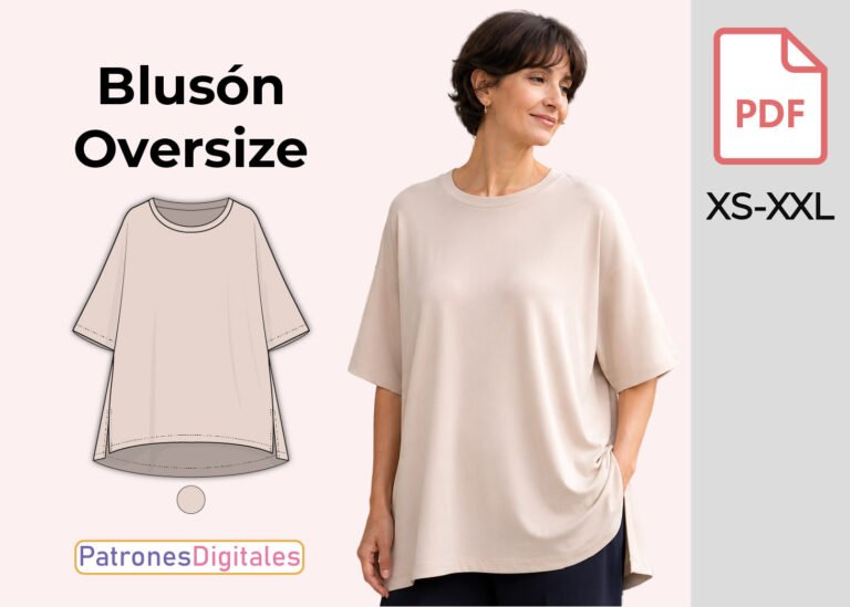 miniatura blusón oversize mujer