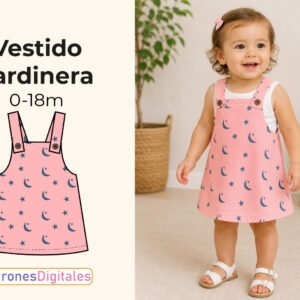 Vestido Jardinera bebé miniatura
