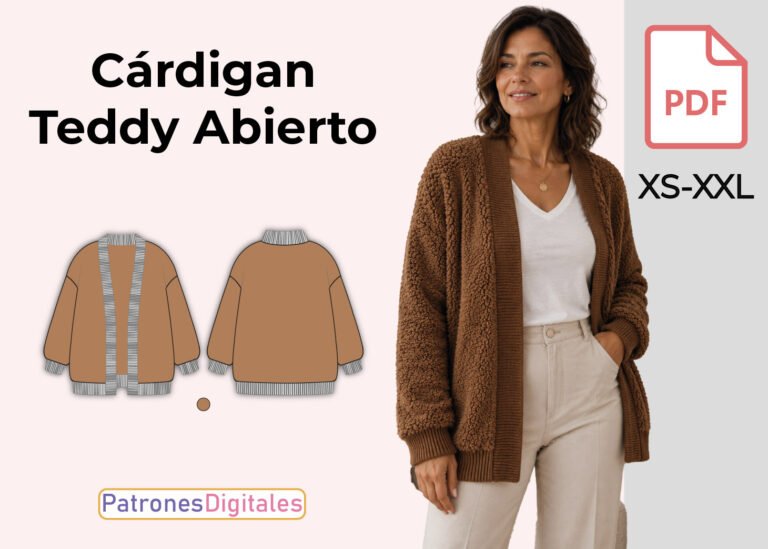 miniatura cardigan teddy abierto