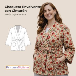 Chaqueta envolvente con cinturón shop 1