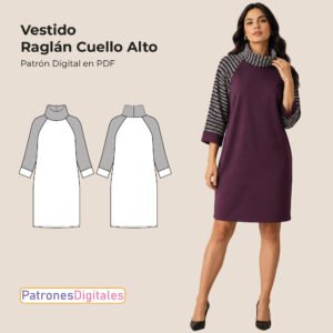 Vestido Raglán Cuello Alto Shop 1