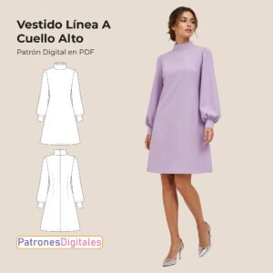 Vestido línea A Cuello alto shop 1