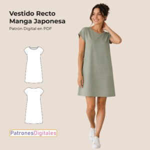 Vestido recto manga japonesa shop 1