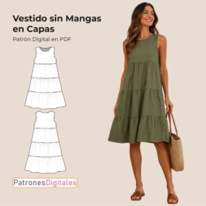 Vestido sin mangas en capas shop 1