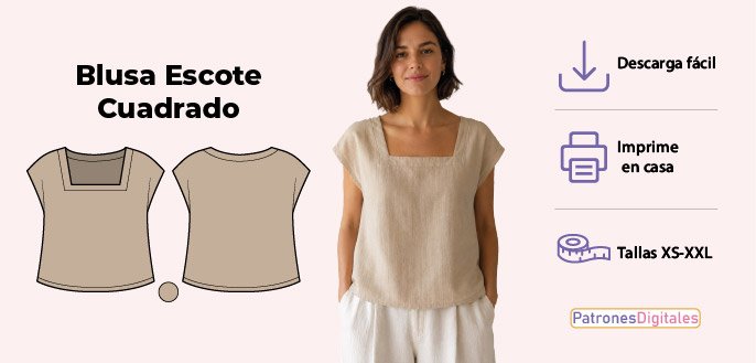 cabecera blusa escote cuadrado