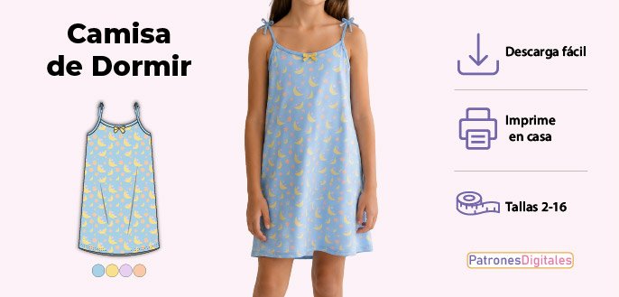 cabecera camisa de dormir niña