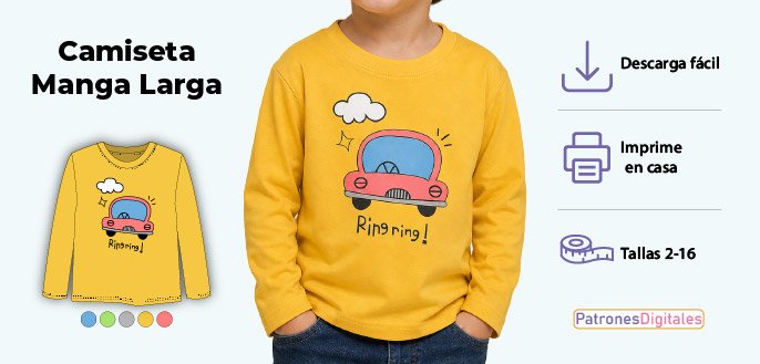 cabecera camiseta manga larga niño