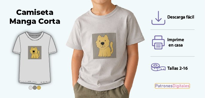 cabecera camiseta manga corta niño