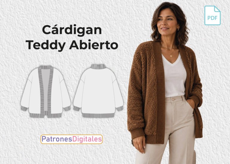 miniatura cárdigan teddy abierto