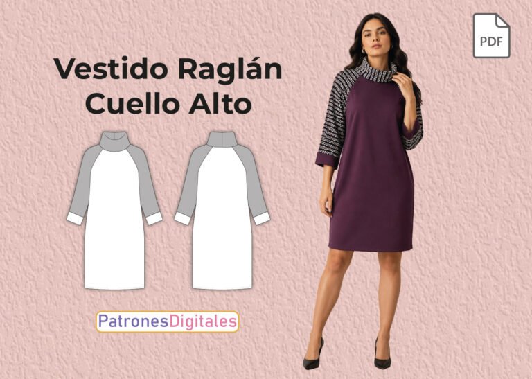 Vestido Raglán Cuello Alto miniatura
