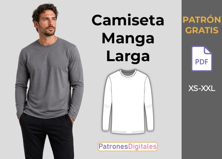 camiseta tradicional manga larga hombre