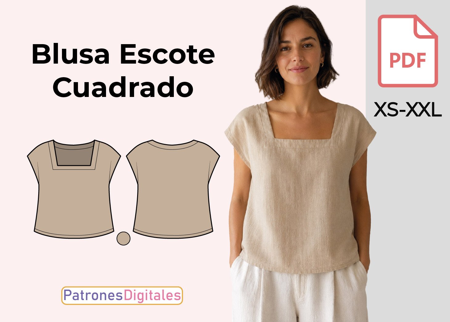 Blusa Escote Cuadrado
