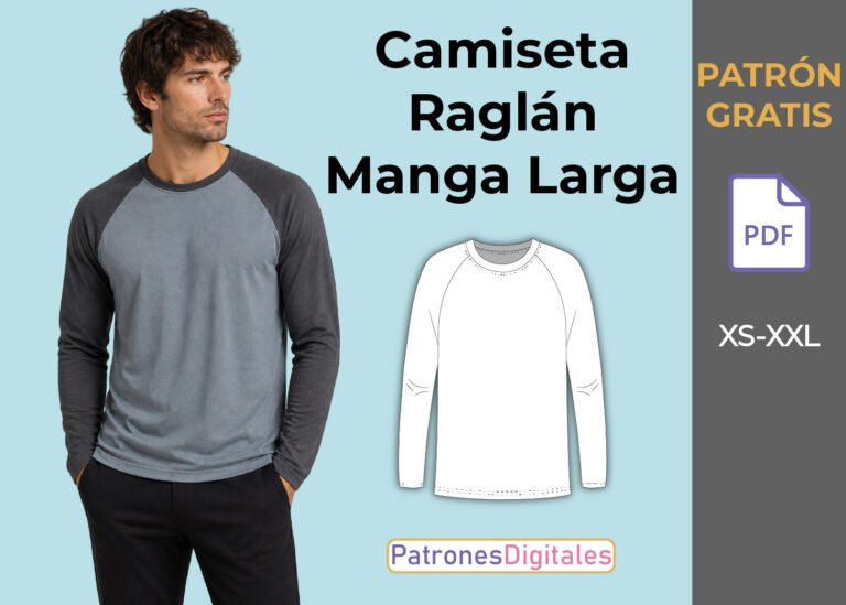 camiseta raglàn manga larga hombre