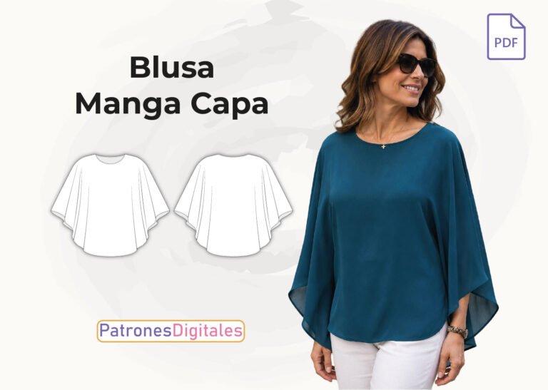 miniatura blusa manga capa