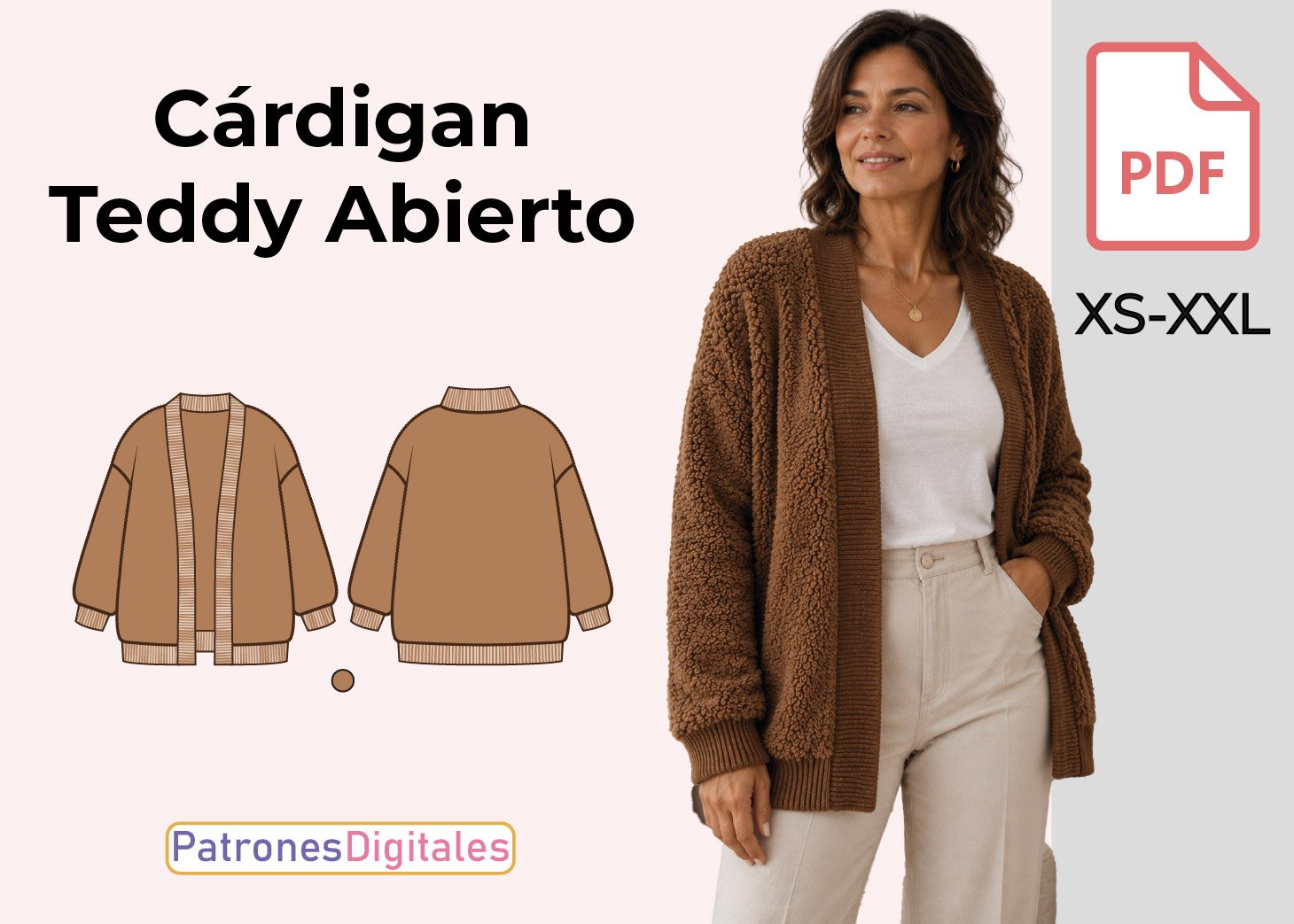 Cárdigan Teddy Abierto