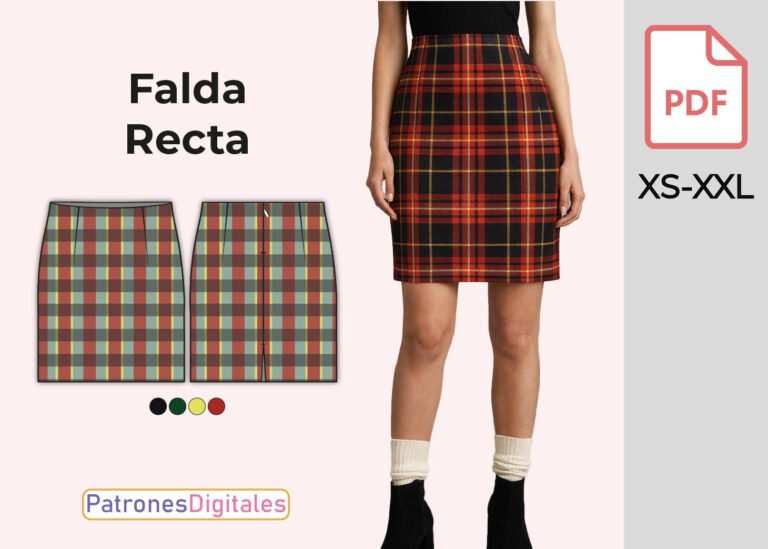 cabecera falda recta mujer