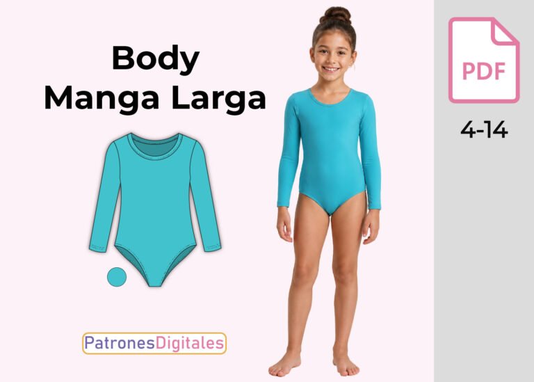 miniatura body manga larga