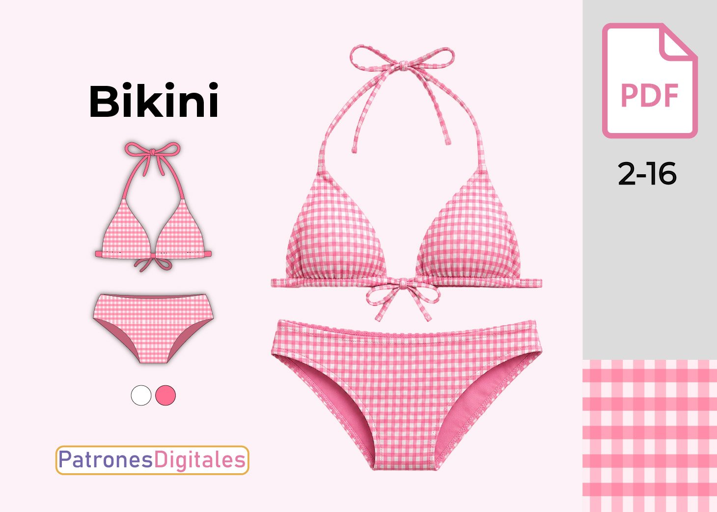 Patrón Gratis Bikini Niña en PDF