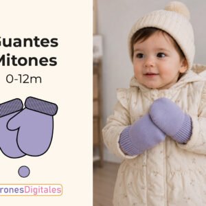miniatura guantes mitones bebé