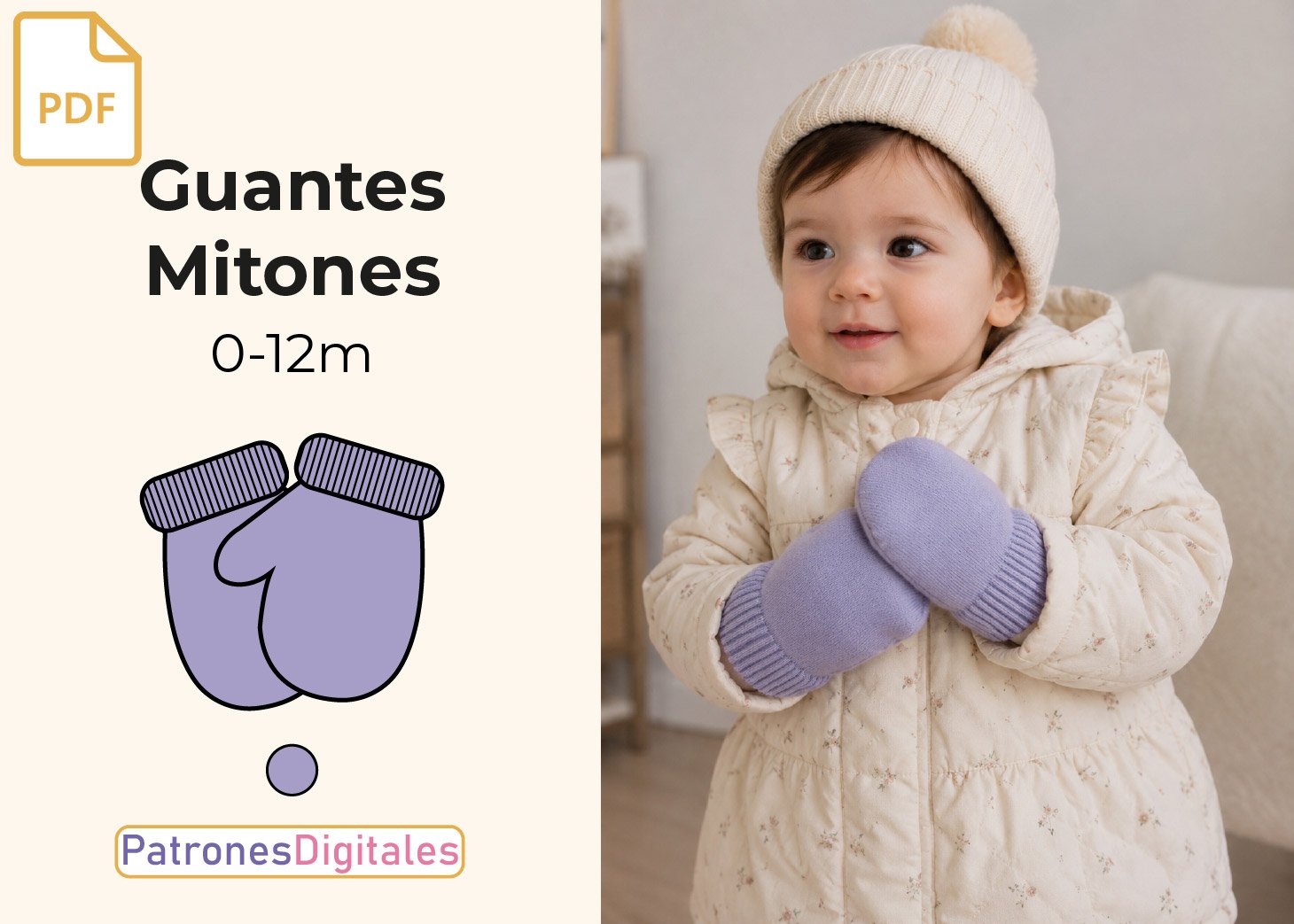 Patrón Gratis Guantes para Bebé en PDF